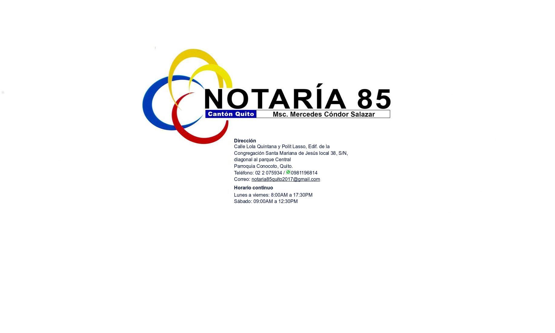 Notaria 85 - Quito
